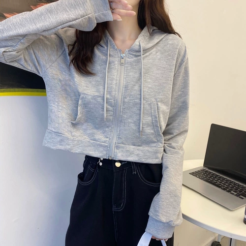 Tide, короткая осенняя толстовка с капюшоном, тонкая куртка, 2020, оверсайз, в корейском стиле