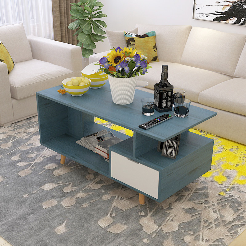 Nordic minimalist large tea table Tea Table Square Combined Tea Table Terrace Modern Fashion Creative small family Tea table