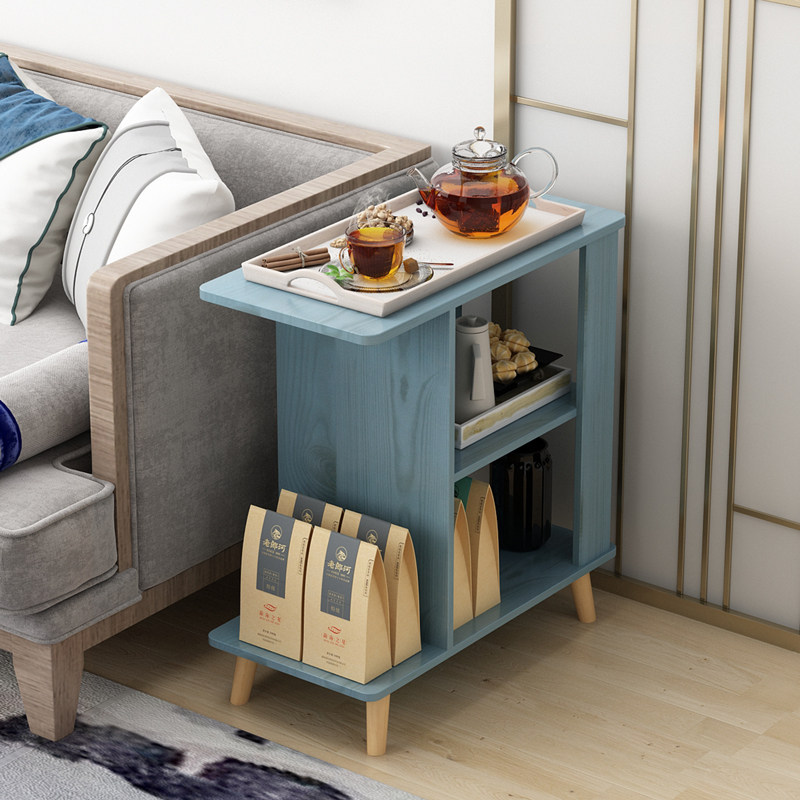 Coffee table simple modern living room side table furniture storage simple coffee table multi-layer wooden tea cabinet small apartment table