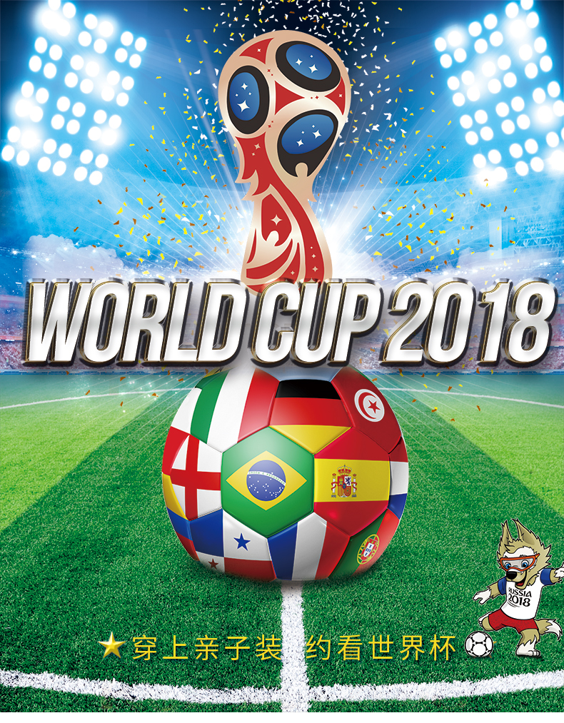 Bóng đá mặc World Cup cha mẹ và con mùa xuân năm 2018 triều mới bông cha và con trai mẹ và con trai thời trang ngắn tay t-shirt áo sơ mi