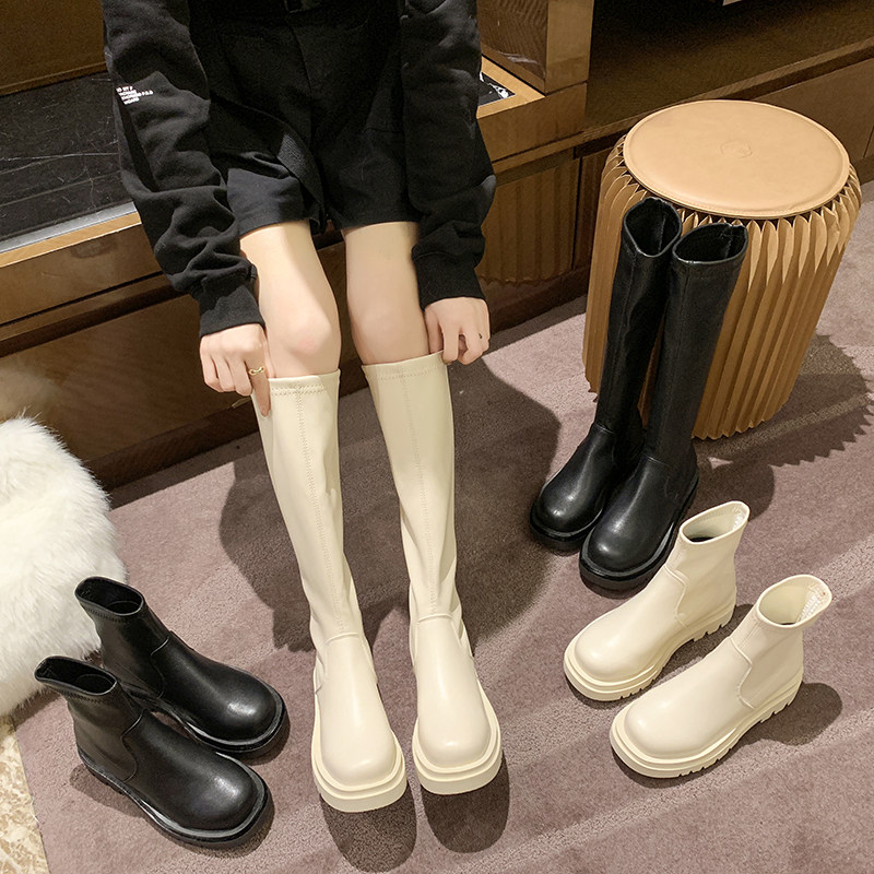 But knee boots, women's boots, thick-soled skinny boots, high boots, breathable hollow Martin boots, women's spring and autumn boots, women's spring and autumn boots, women's spring and Autumn boots, women's spring and Autumn boots