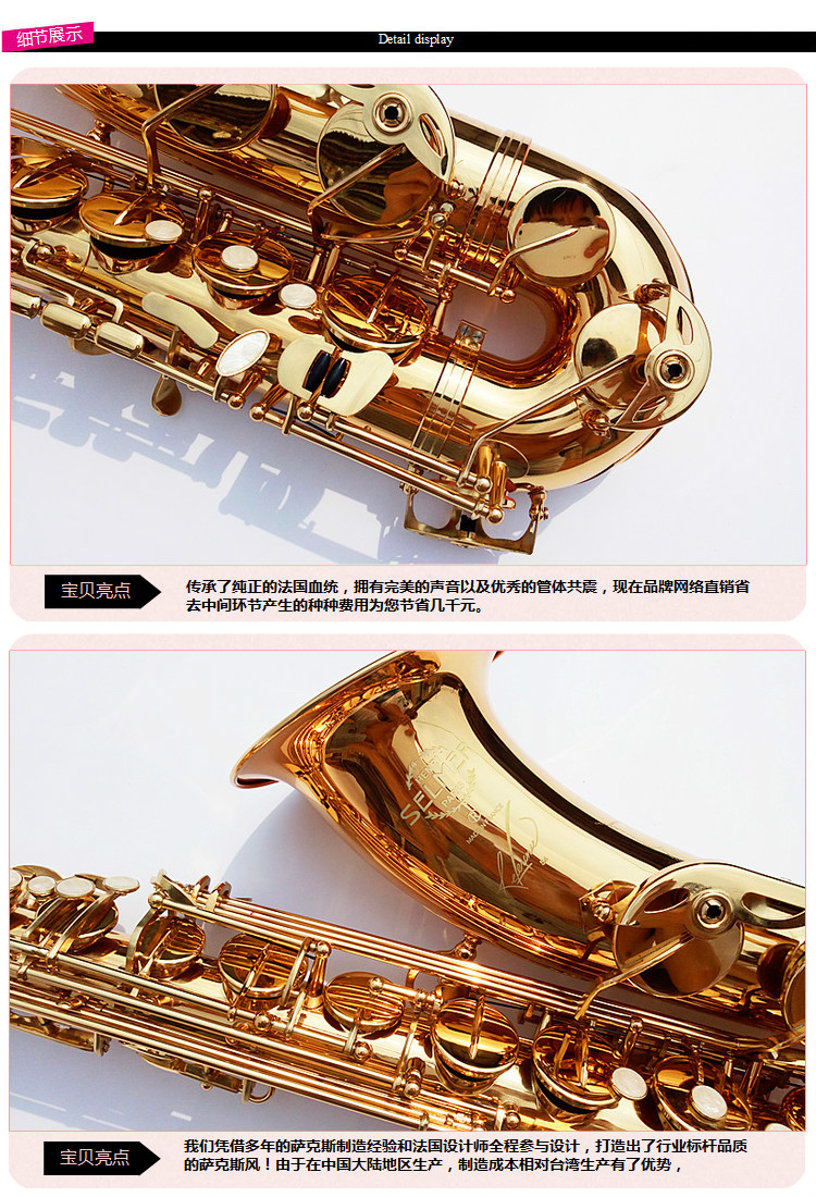 Pháp Selmer Salma Alto Saxophone Âm nhạc B-giai điệu / nhạc cụ gió tăng cường gấp đôi - Nhạc cụ phương Tây đàn guitar rosen g11