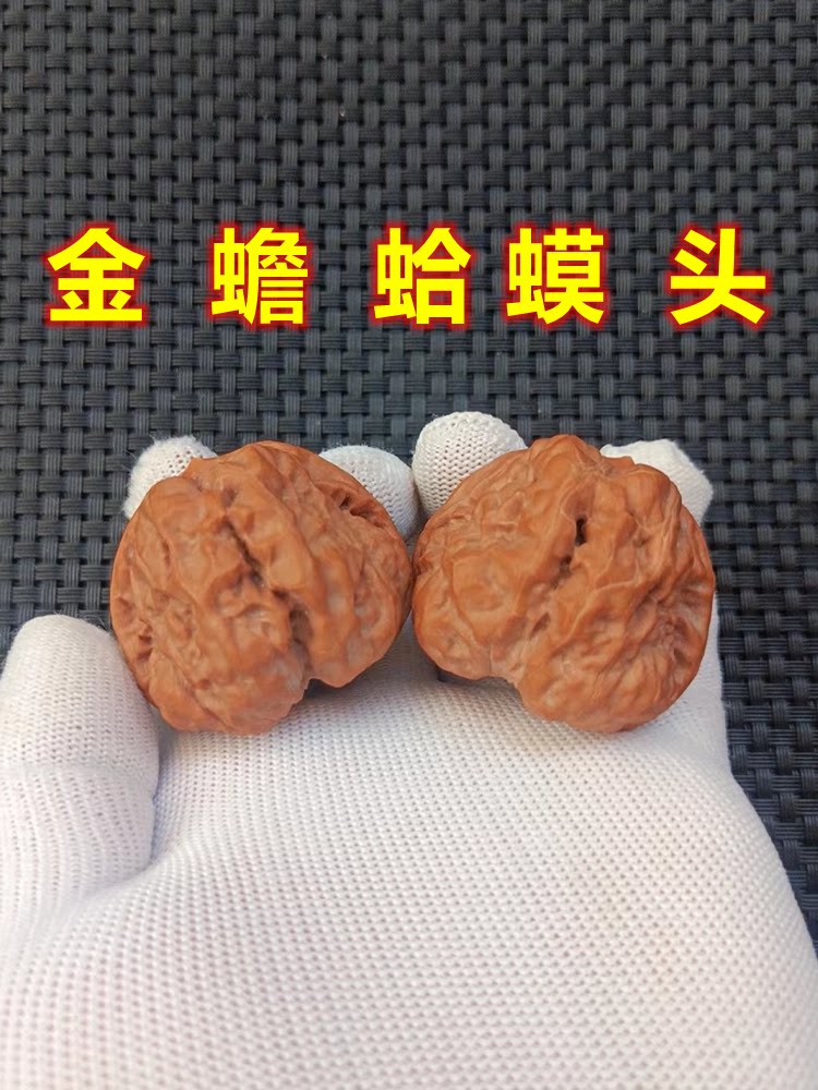 Wenwan walnut golden toad toad head old tree large size Yanqing Huairou collection-level boutique wild stuffy pointed lion head