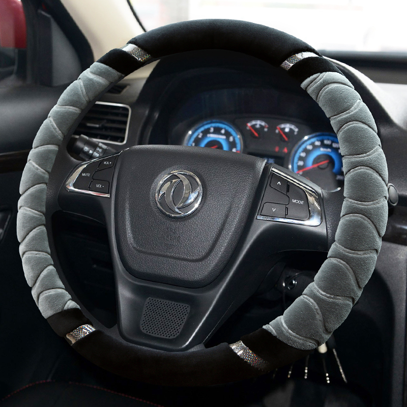 Dongfeng scenery 580s560 Xiaokang k17k07 Wind Shenshen ax7 Jingyi x5x3 Rhombus Winter Plush Steering Wheel Sleeve