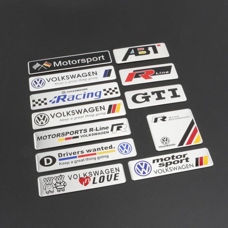Foss modified car car label personality label Metal car label Aluminum alloy car sticker tail label a variety of shading scratches car label