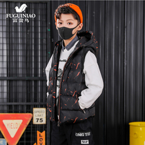 Rich and expensive boy Han version of Korean Air Link hat Horse clip bala childrens clothing 2019 autumn and winter warm and casual vest waistcoat