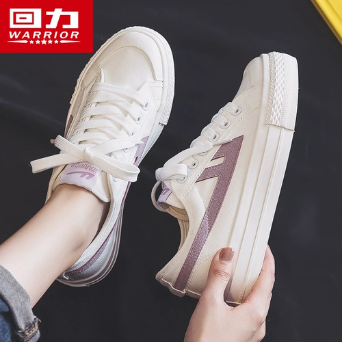 Warrior, тканевая белая обувь на платформе, универсальные кроссовки, 2023 года, тренд сезона, в корейском стиле