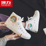 Warrior, летняя радужная высокая тканевая универсальная белая обувь, кроссовки, 2021 года