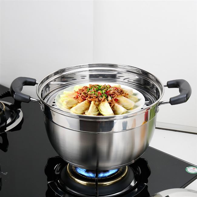 304 soup steamer thickened stainless steel compound bottom double stew pot household Soup Pot Pot Pot gas induction cooker Universal