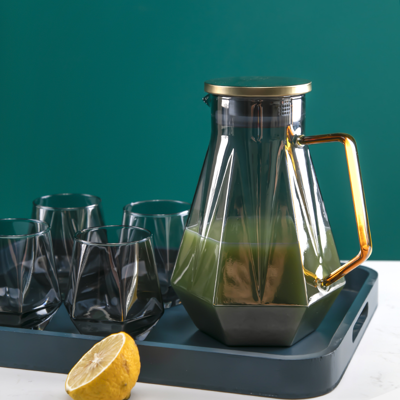 Light luxury water cup set cool kettle home cool cup high temperature resistant glass large capacity creative cold water pot teapot