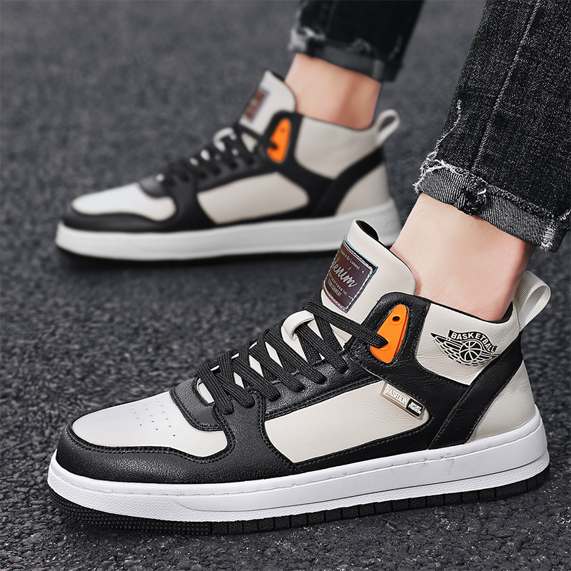 Male Shoes High Cylinder Board Shoes 2021 Fall New Air Force 1 Tide Shoes Aj Men's Middle Cylinder Casual Sneakers