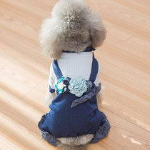 Han Style Printed Dogs Clothes Teddy Bibs Bear Beaume Kirkefa Dogfight Young Dog Four Feet Pets Spring And Autumn Thin