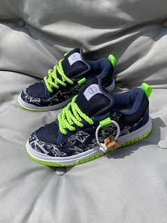 Popular autumn new navy blue printed bread shoes men's shoes women's shoes large size versatile couple sports skateboard shoes