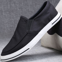 Cloth shoes old Beijing shoes mens trendy shoes wild one pedal lazy shoes spring and summer breathable deodorant mens casual shoes