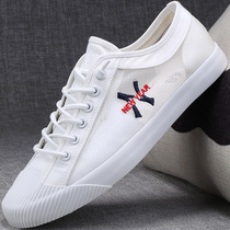 2021 new mens shoes summer breathable mesh casual cloth shoes trend Korean version of all mens board shoes small white shoes