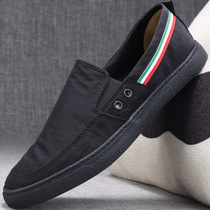Old Beijing cloth shoes mens shoes summer a pedal lazy person driving and breathing canvas work father casual shoes