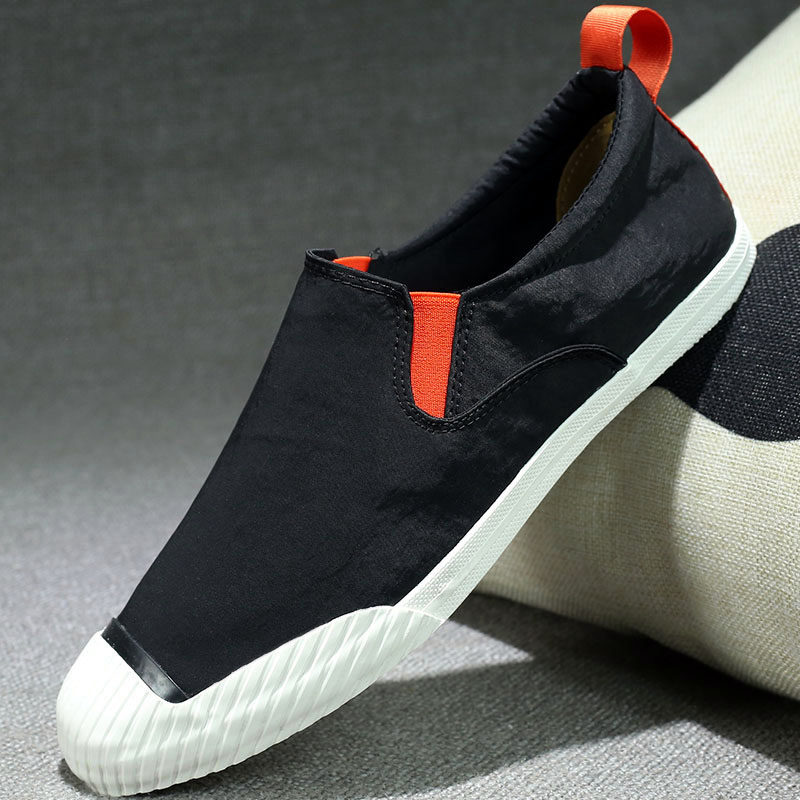 Men's cloth shoes a pedal old Beijing canvas shoes all-match casual lazy shoes breathable men's single shoes spring men's shoes