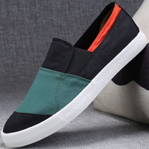 Breathable lazy shoes mens driving mens shoes summer trendy shoes 2021 new canvas shoes Joker one pedal mens cloth shoes