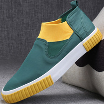 Spring and summer boys shoes mens trendy shoes breathable deodorant mens casual shoes a pedal canvas shoes old Beijing cloth shoes