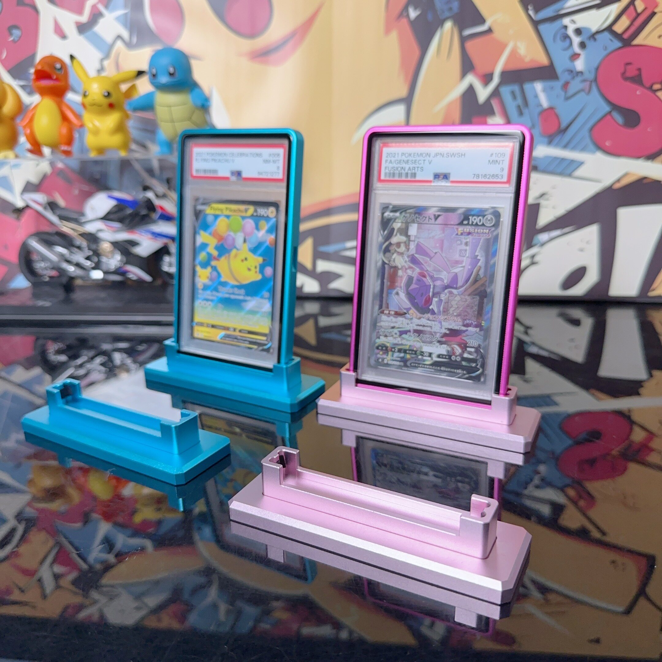 pokemon card display board 176/165 Poliwhirl Show your 9 card frame