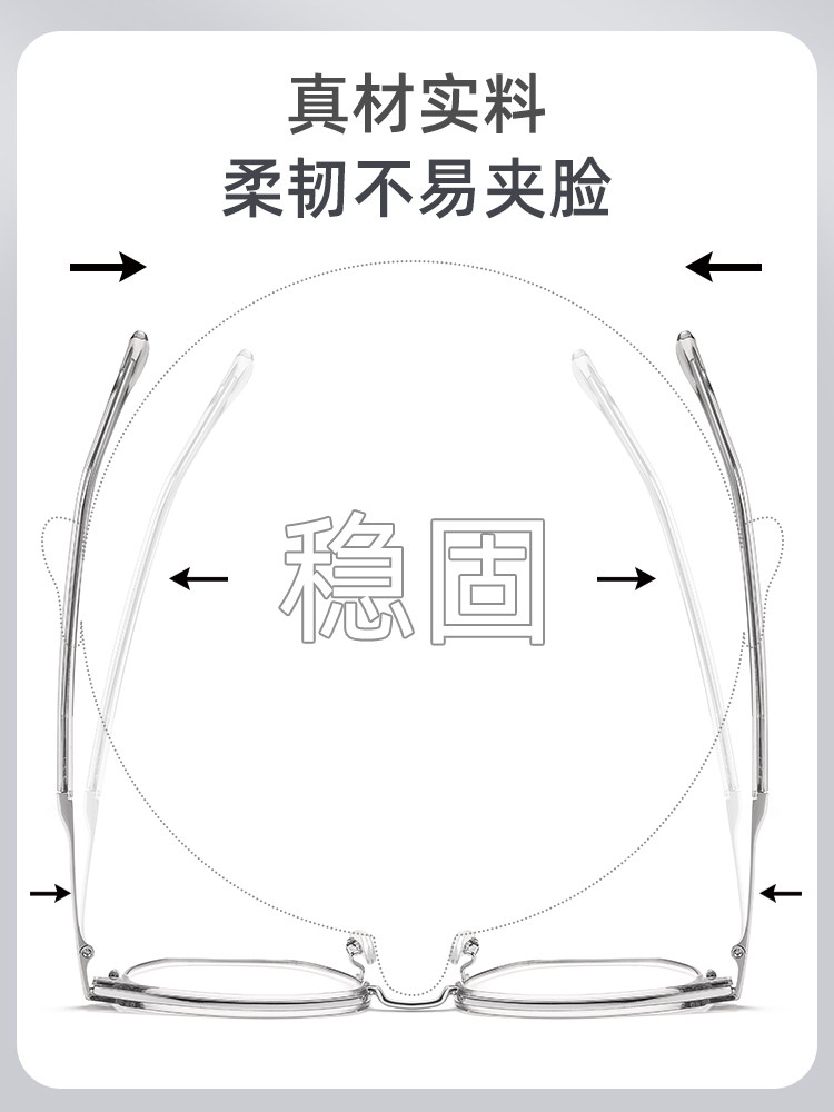 Ultra-Light Myopia Glasses Frame Can Be Customized with Prescription, Anti-Blue Light, Anti-Radiation, Myopia Glasses Frame, No-Makeup Trendy Casual Men's Style