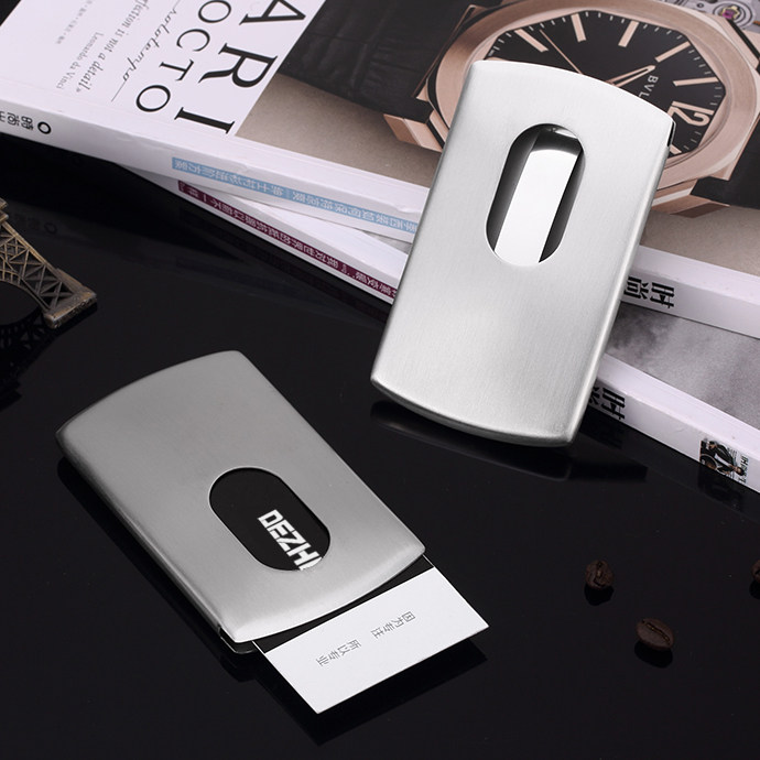 Push-bomb metal business card holder men's business ultra-light business card box female ultra-thin business card bag simple business card storage box