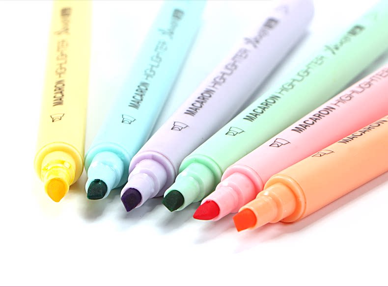 xiaoyi fluorescent pen cap mark pen color series students use candy color double head number pen color rough scribe pen