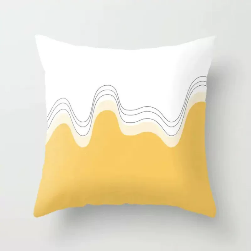 Fresh pillow, pillowcase, square sofa, Nordic style