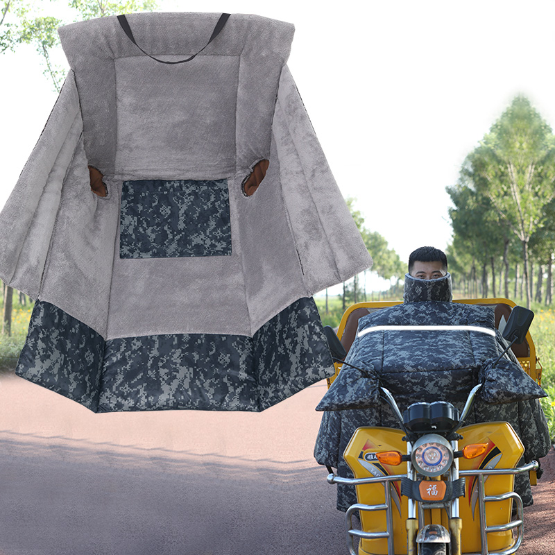 Electric tricycle wind wind is increased in winter by adding velvet thickened battery locomotive windproof clothes cover for spring autumn and autumn