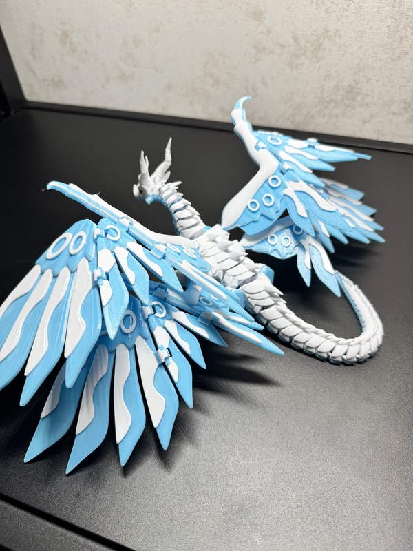 3D Printed Ice-Winged Dragon 3Rd Generation Anime Gift Desktop Statue Luminous Sci-Fi Blue Office Ornament 3D Printed Ice-Winged Dragon 3Rd Generation Anime Gift Desktop Statue Luminous Sci-Fi Blue Office Ornament