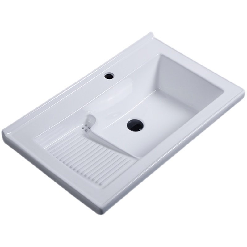 Balcony Embedded Laundry Basin Ceramic Washboard Laundry Pool Single Basin One Basin Laundry Tank
