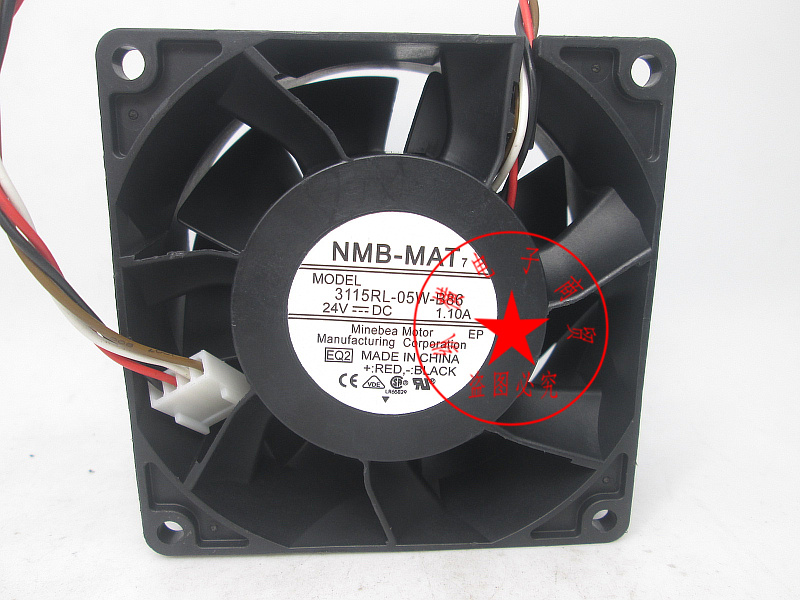 3115RL-05W-B86 24VDC 1 10A 4-wire original NMB-MAT large air volume equipment fan