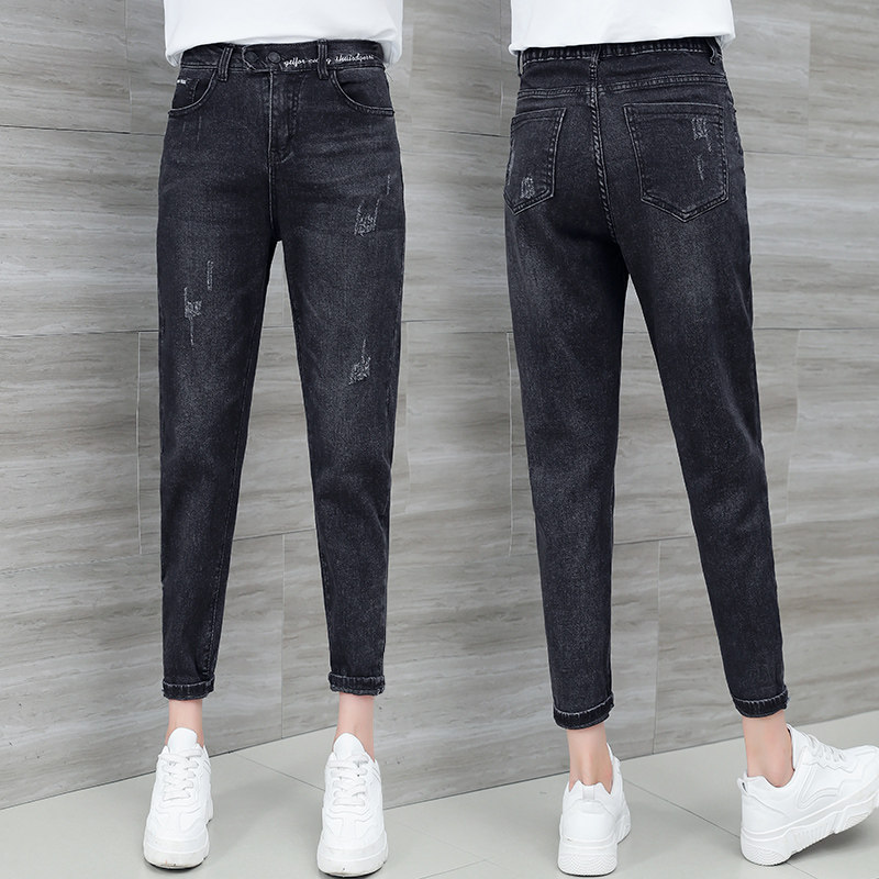 Autumn Clothing Jeans Women 2022 New Spring Autumn Season Easy High Waist Display Slim Old Daddy Harleno Turnip Smoke Pipe Pants