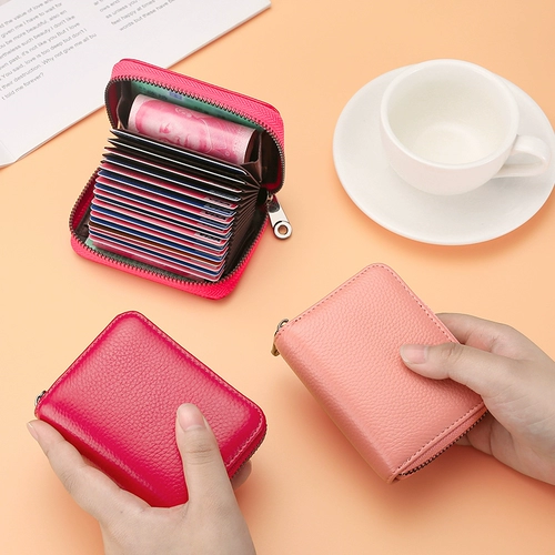 Антимагнитный картхолдер подходит для мужчин и женщин с молнией, вместительный и большой маленький бумажник