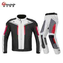 Riding suit Mens motorcycle suit Winter Four Seasons waterproof and anti-wind and warm racing car clothes locomotive clothes for summer