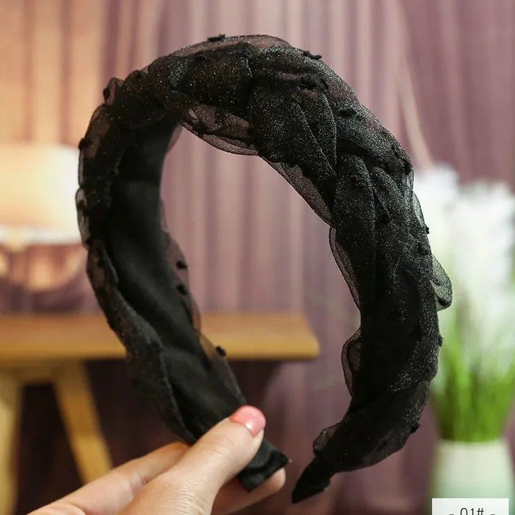 Hairband for Women, Versatile Headband for Going Out, Simple Korean Style Hair Clip, Retro Elegant Wide Edge Braided Hair Accessory