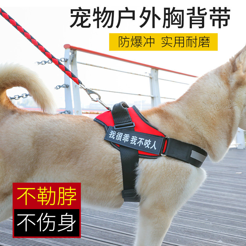 Dog traction rope Labrador gold wool teddy small medium sized large canine dog Chest Holding Baby Bag K9 Vest Style