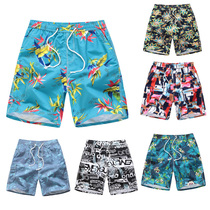 Summer seaside vacation beach pants mens quick-drying loose large size five-point pants casual sports shorts mens big pants tide