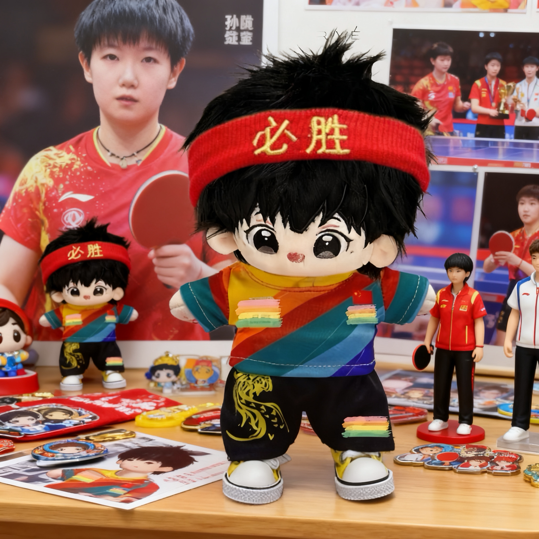 孙颖莎20cm棉花娃娃带衣服莎头组合同人周边可换装毛绒玩偶公仔_棉花娃娃_淘宝游戏网