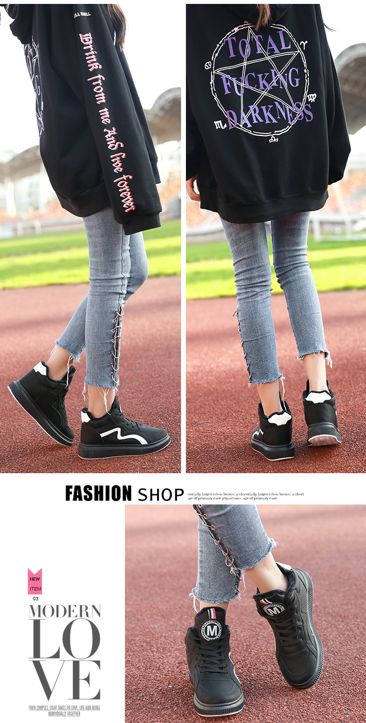 17 đôi giày tuyết nữ teen 12 tuổi trẻ em đôi giày ngắn 13 đôi giày cotton 14 học sinh trung học hai đôi giày cotton 15 đôi giày mùa đông ấm áp giày boot nữ cổ thấp