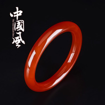 Brazilian red agate bracelet women jade bracelet chalcedony bracelet thin round bracelet