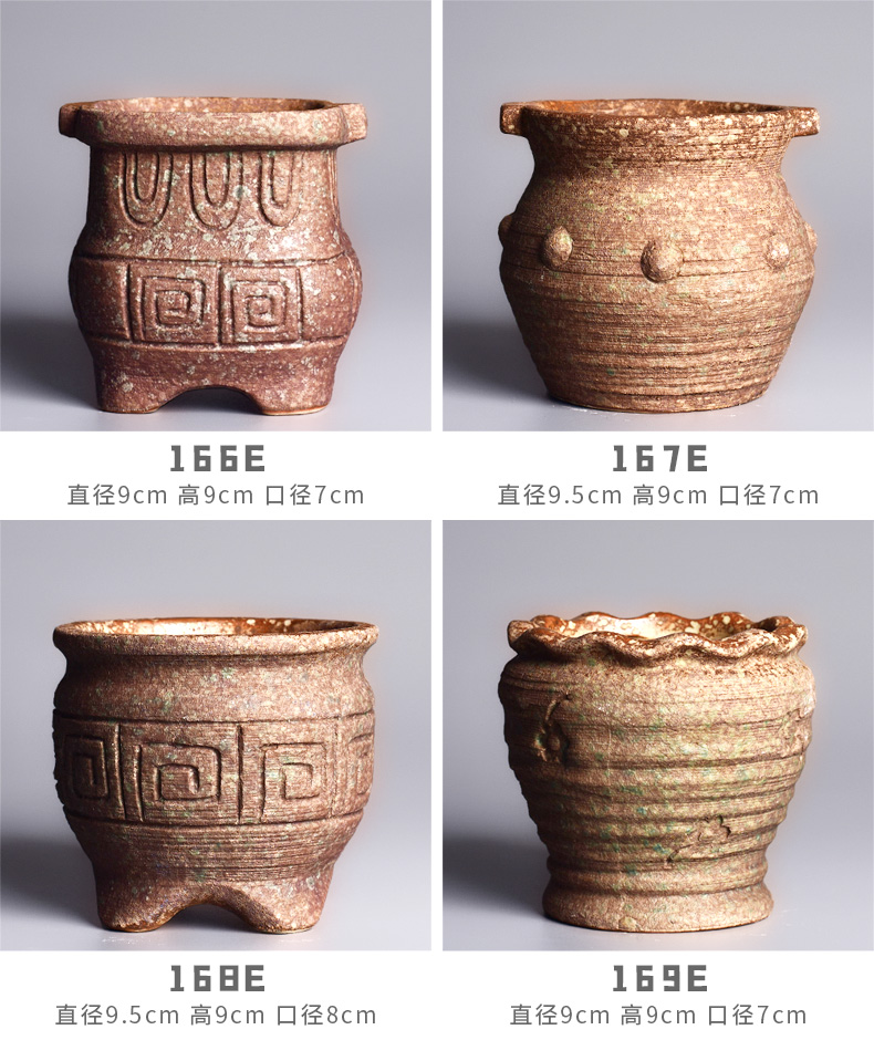 Coarse pottery flowerpot more meat ceramic trumpet breathable clay POTS asparagus pot a fleshy plant POTS