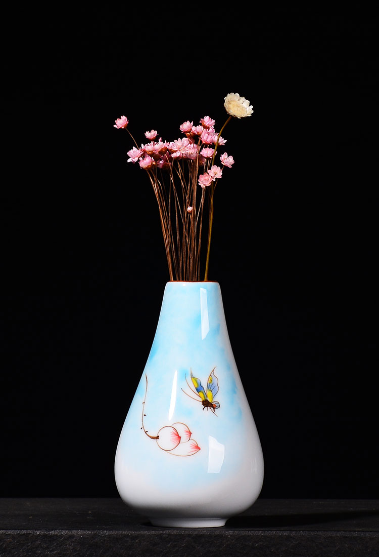 YOU ceramic hydroponic hand - made flower vase contracted desktop decoration furnishing articles dry flower tea flower containers