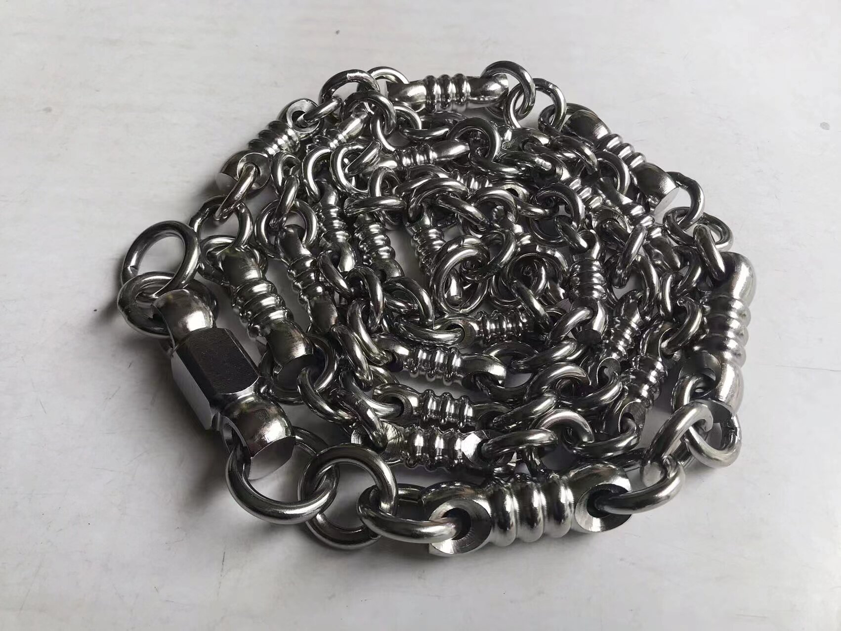 Stainless steel 304 beaded whip unicorn whip fitness whip beaded whip elderly whip ring whip competition whip can be customized