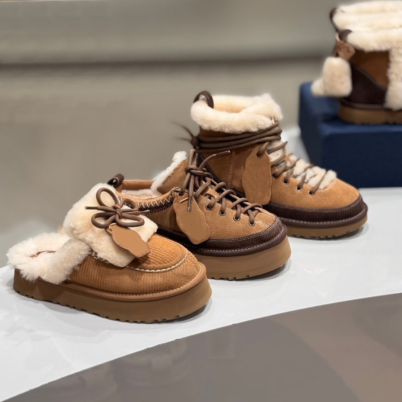Sangpo New Style Closed-Toe Slippers for Women, Song Yuqi's Same Style, Thick-Soled Half-Slippers for Outdoor Wear, Warm, Non-Slip, Slip-On Furry Slippers Sangpo New Style Closed-Toe Slippers for Women, Song Yuqi's Same Style, Thick-Soled Half-Slippers for Outdoor Wear, Warm, Non-Slip, Slip-On Furry Slippers