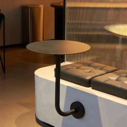 Internet Celebrity Milk Tea Dessert Shop Wall Table Cafe Deck Table Wall Hanging Table Black Wall-Mounted Small Round Table