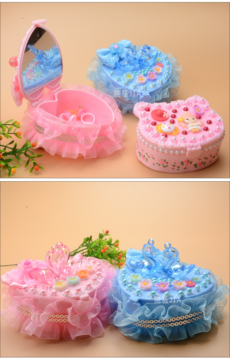 Trẻ em làm bằng tay sáng tạo DIY làm dán hộp đồ trang sức hoạt hình tình yêu hộp lưu trữ cô gái món quà - Handmade / Creative DIY thiệp giáng sinh handmade
