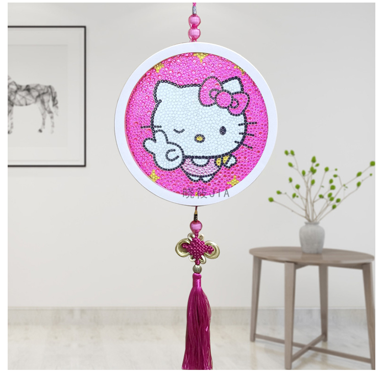 Trẻ em tự làm kim cương dán Nút thắt Trung Quốc treo khung ảnh vẽ mẫu giáo vật liệu thủ công bé trai và bé gái đồ chơi - Handmade / Creative DIY do choi tre em