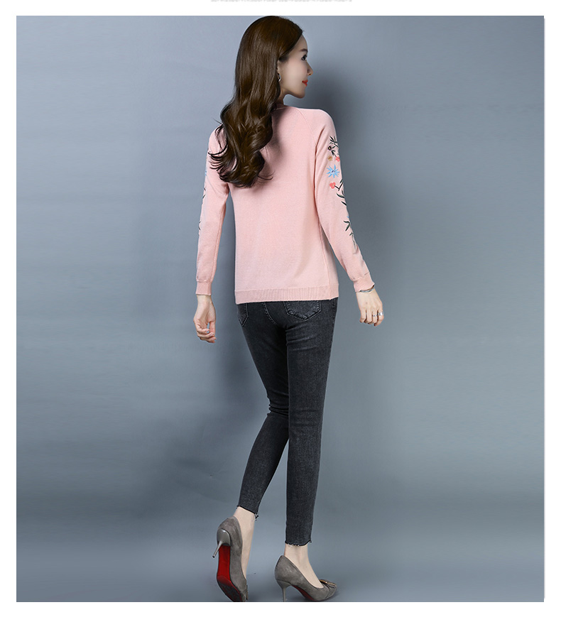 Đầu xuân nhỏ áo len nữ ngắn phần bên ngoài áo len thêu nữ mùa xuân 2019 quần áo nữ mới - Cardigan ao len nu