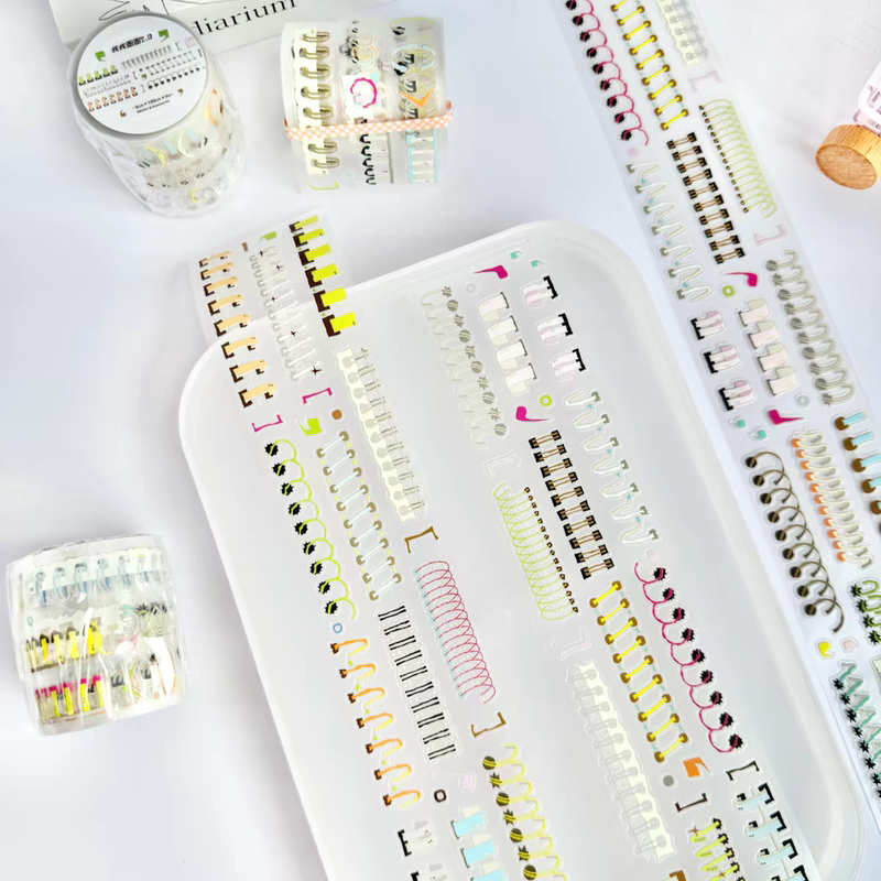 Little Fish Counting Sheep "Vol.16" Line Coil Circle 2.0 Coil Notebook Basic Korean Style Die-Cut Sticker Roll Little Fish Counting Sheep "Vol.16" Line Coil Circle 2.0 Coil Notebook Basic Korean Style Die-Cut Sticker Roll